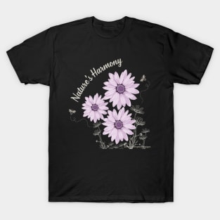 Purple flower design T-Shirt